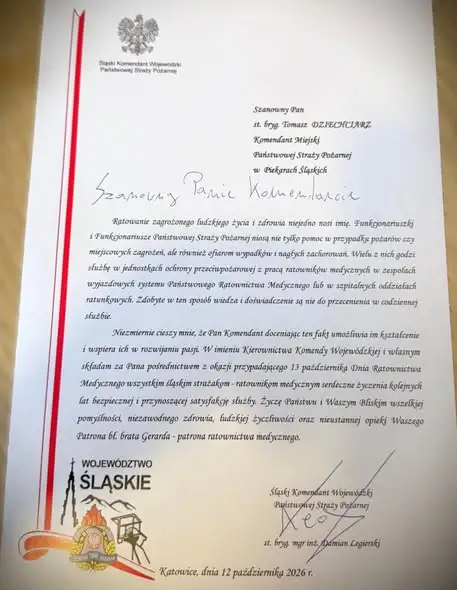 Piekary Śląskie: strażacy uczcili Dzień Ratownictwa Medycznego