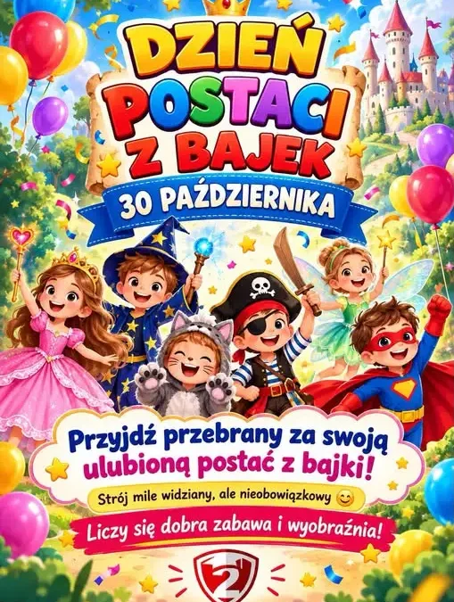 Dzień Postaci z Bajek w MSP2 – 30 października szkoła zamieni się w krainę bajek